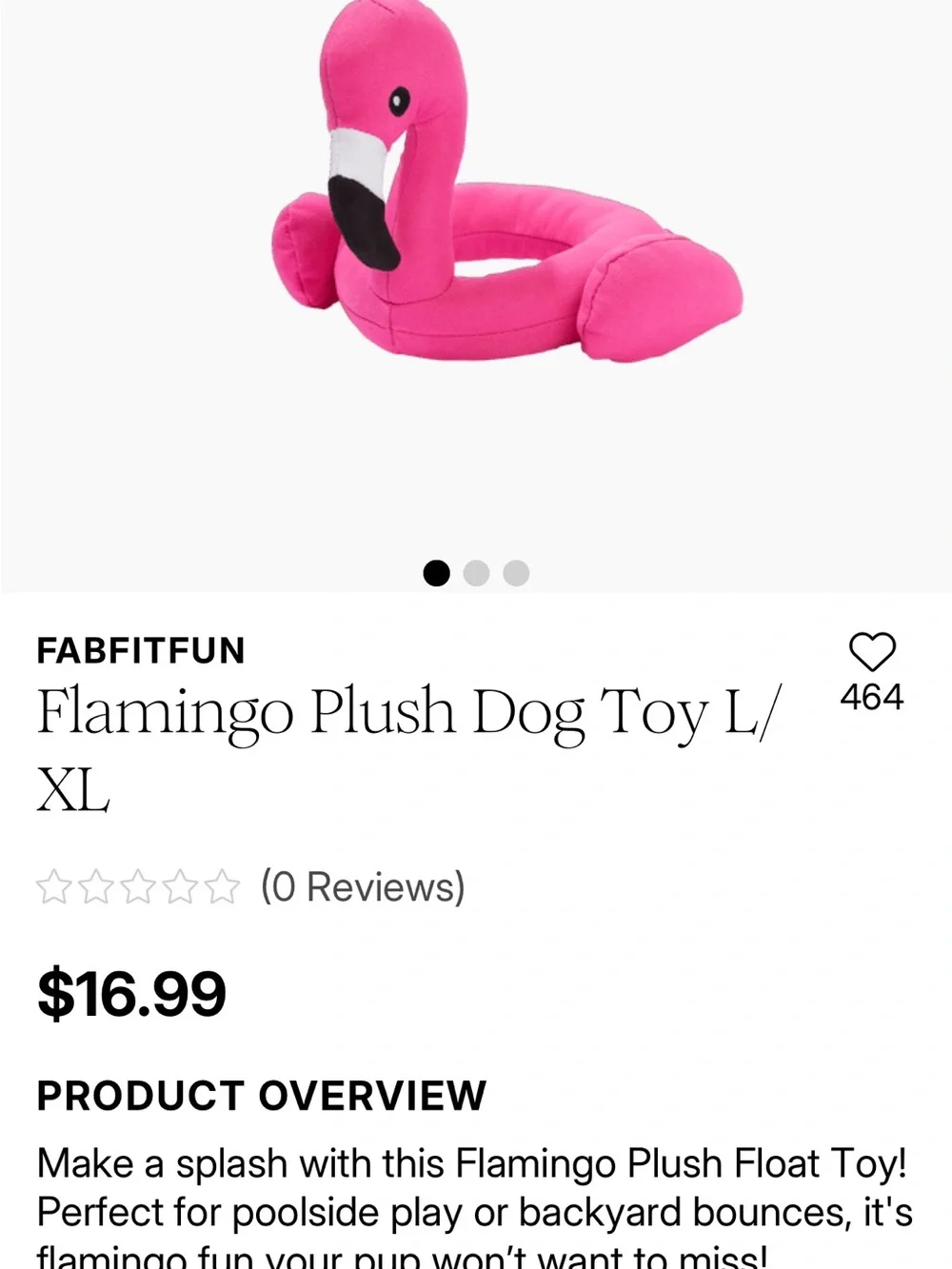 Pink Flamingo Dog Toy - Soft Squeaky Bird
